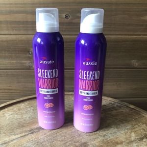 (2) Aussie Sleekend Warrior Dry Conditioner Full Conditioning Dry Shampoo 4.9oz